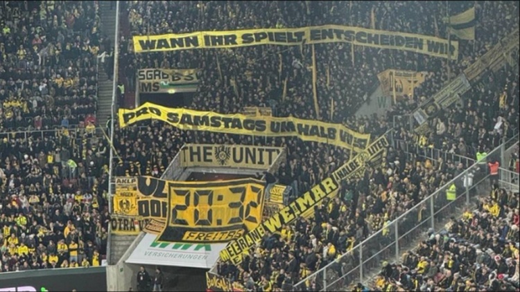 sport1：多特球迷抗议赛程安排，致该队和奥格斯堡的比赛多次中断