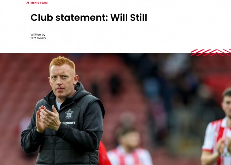 联赛五轮不胜、倒数第四，官方：南安普顿主帅斯蒂尔下课